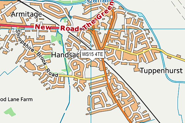 WS15 4TE map - OS VectorMap District (Ordnance Survey) WS15 4TE map - OS VectorMap District (Ordnance Survey)