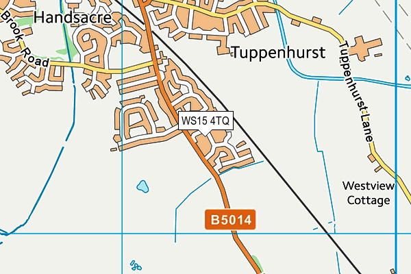WS15 4TQ map - OS VectorMap District (Ordnance Survey) WS15 4TQ map - OS VectorMap District (Ordnance Survey)