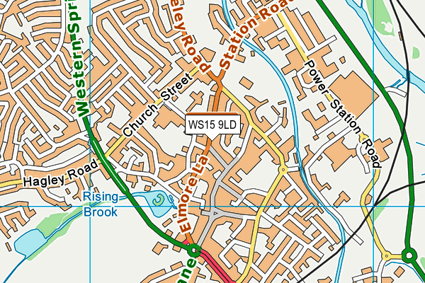 WS15 9LD map - OS VectorMap District (Ordnance Survey) WS15 9LD map - OS VectorMap District (Ordnance Survey)
