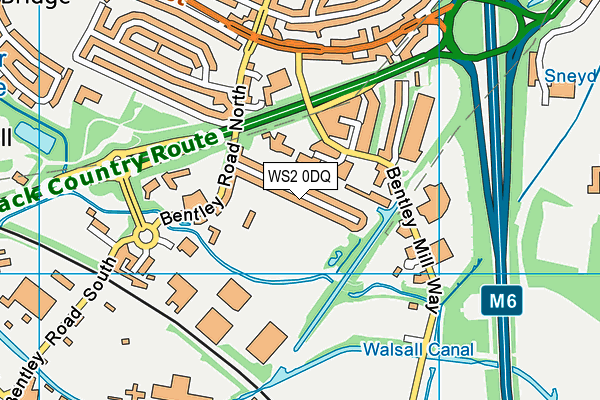 WS2 0DQ map - OS VectorMap District (Ordnance Survey)
