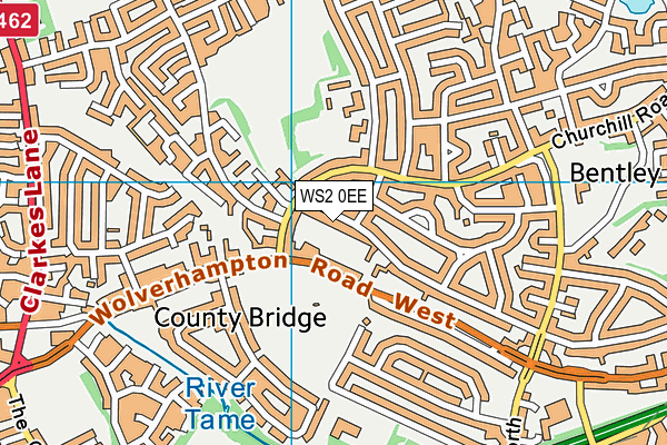WS2 0EE map - OS VectorMap District (Ordnance Survey) WS2 0EE map - OS VectorMap District (Ordnance Survey)