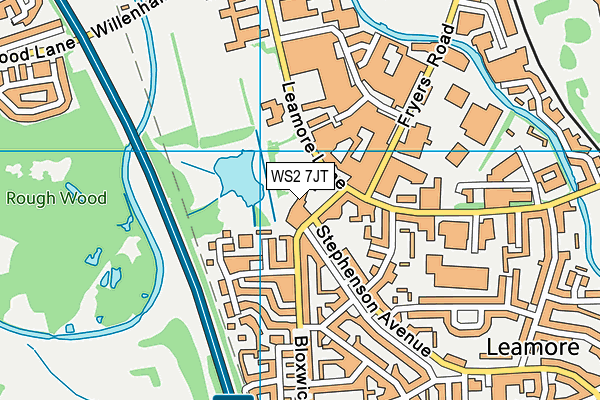 WS2 7JT map - OS VectorMap District (Ordnance Survey) WS2 7JT map - OS VectorMap District (Ordnance Survey)