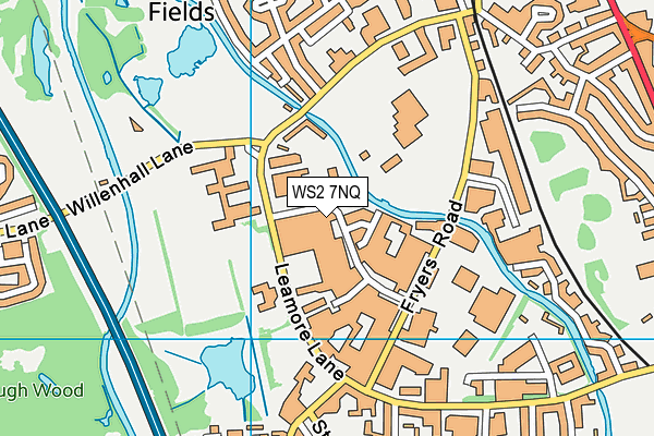 WS2 7NQ map - OS VectorMap District (Ordnance Survey) WS2 7NQ map - OS VectorMap District (Ordnance Survey)