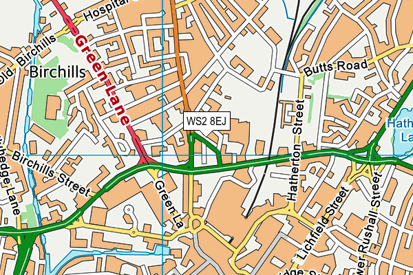 WS2 8EJ map - OS VectorMap District (Ordnance Survey) WS2 8EJ map - OS VectorMap District (Ordnance Survey)