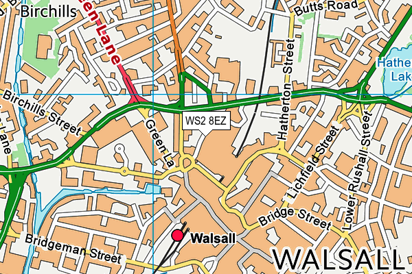 WS2 8EZ map - OS VectorMap District (Ordnance Survey) WS2 8EZ map - OS VectorMap District (Ordnance Survey)