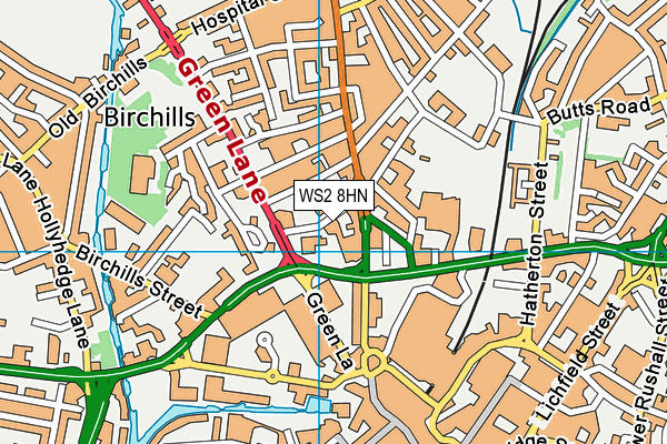 WS2 8HN map - OS VectorMap District (Ordnance Survey)
