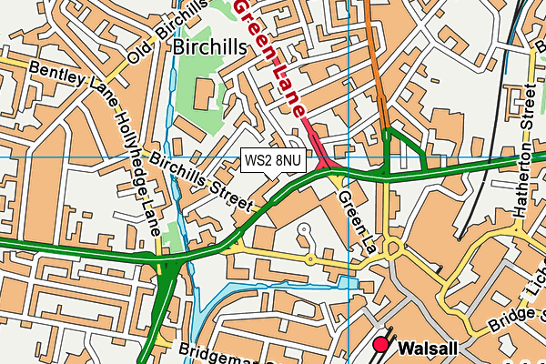 WS2 8NU map - OS VectorMap District (Ordnance Survey) WS2 8NU map - OS VectorMap District (Ordnance Survey)