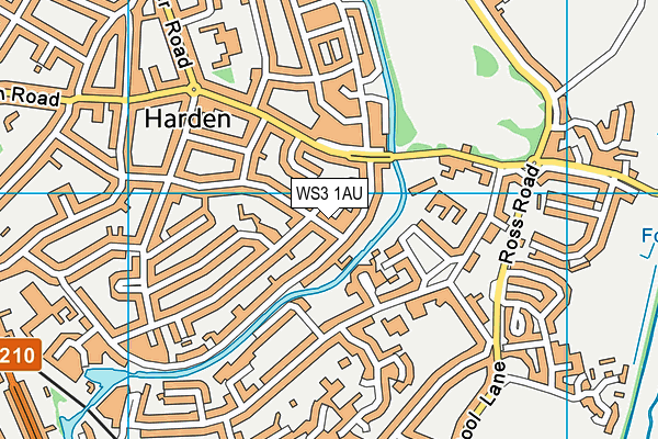 WS3 1AU map - OS VectorMap District (Ordnance Survey) WS3 1AU map - OS VectorMap District (Ordnance Survey)