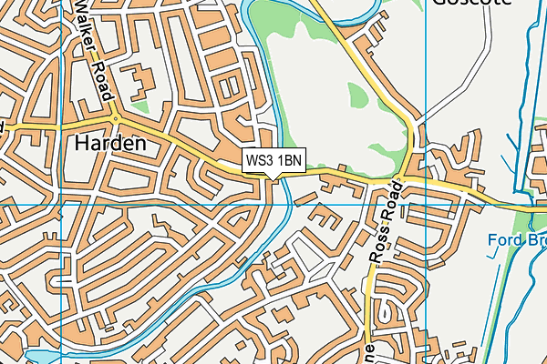 WS3 1BN map - OS VectorMap District (Ordnance Survey) WS3 1BN map - OS VectorMap District (Ordnance Survey)