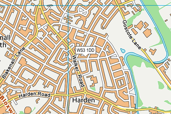 WS3 1DD map - OS VectorMap District (Ordnance Survey) WS3 1DD map - OS VectorMap District (Ordnance Survey)