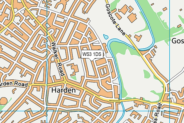 WS3 1DS map - OS VectorMap District (Ordnance Survey) WS3 1DS map - OS VectorMap District (Ordnance Survey)