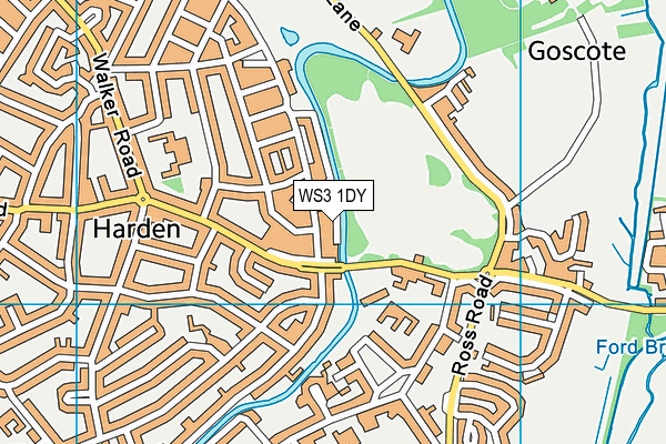 WS3 1DY map - OS VectorMap District (Ordnance Survey) WS3 1DY map - OS VectorMap District (Ordnance Survey)