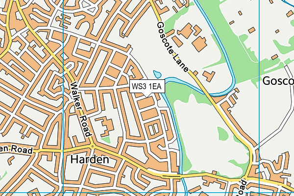 WS3 1EA map - OS VectorMap District (Ordnance Survey) WS3 1EA map - OS VectorMap District (Ordnance Survey)