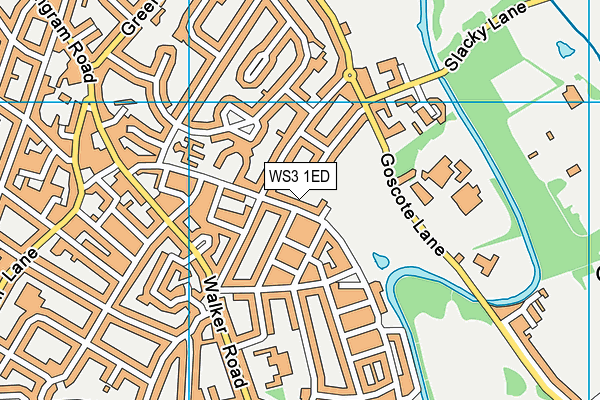 WS3 1ED map - OS VectorMap District (Ordnance Survey) WS3 1ED map - OS VectorMap District (Ordnance Survey)