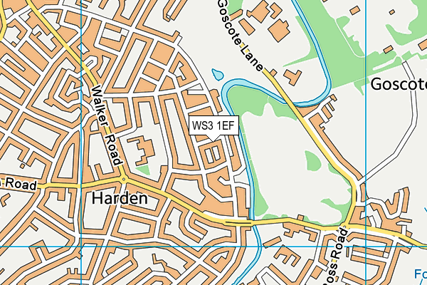 WS3 1EF map - OS VectorMap District (Ordnance Survey) WS3 1EF map - OS VectorMap District (Ordnance Survey)