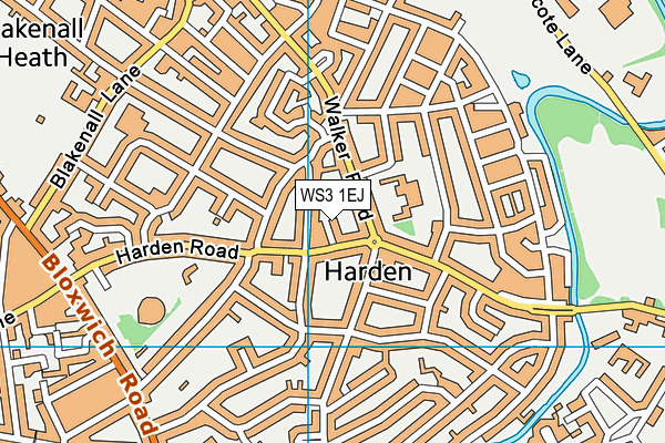 WS3 1EJ map - OS VectorMap District (Ordnance Survey) WS3 1EJ map - OS VectorMap District (Ordnance Survey)