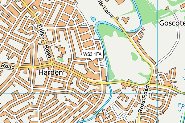 WS3 1FA map - OS VectorMap District (Ordnance Survey) WS3 1FA map - OS VectorMap District (Ordnance Survey)