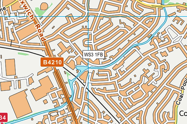 WS3 1FB map - OS VectorMap District (Ordnance Survey) WS3 1FB map - OS VectorMap District (Ordnance Survey)