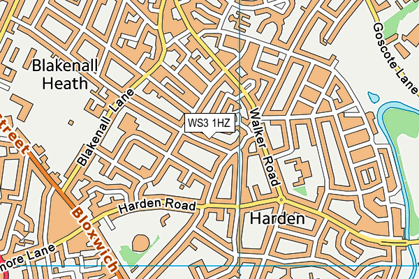 WS3 1HZ map - OS VectorMap District (Ordnance Survey) WS3 1HZ map - OS VectorMap District (Ordnance Survey)
