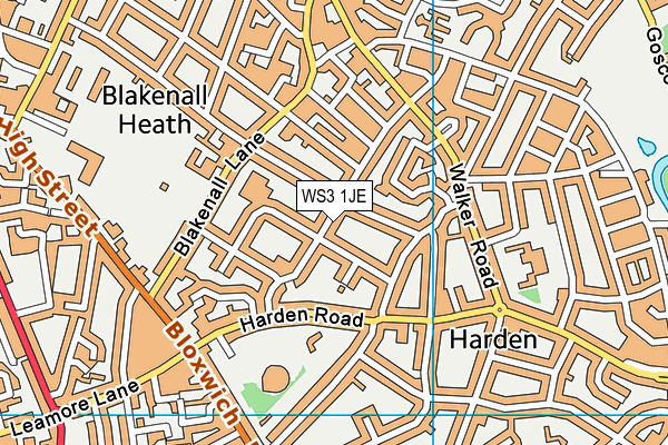 WS3 1JE map - OS VectorMap District (Ordnance Survey) WS3 1JE map - OS VectorMap District (Ordnance Survey)