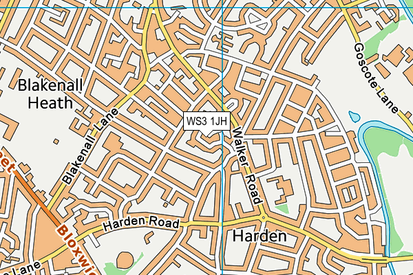 WS3 1JH map - OS VectorMap District (Ordnance Survey) WS3 1JH map - OS VectorMap District (Ordnance Survey)