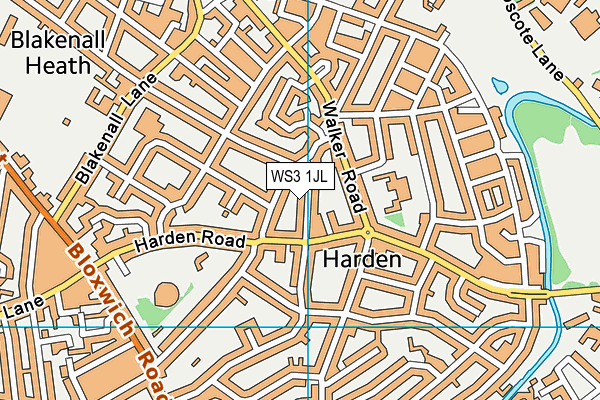 WS3 1JL map - OS VectorMap District (Ordnance Survey) WS3 1JL map - OS VectorMap District (Ordnance Survey)