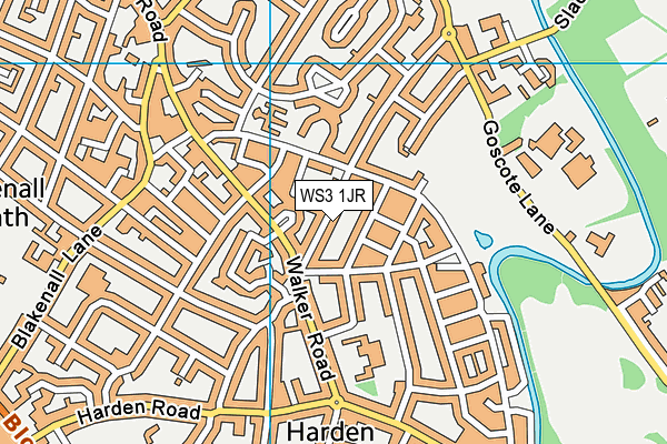 WS3 1JR map - OS VectorMap District (Ordnance Survey) WS3 1JR map - OS VectorMap District (Ordnance Survey)