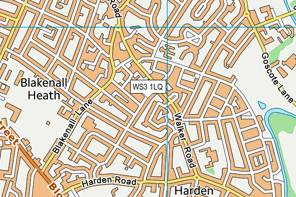 WS3 1LQ map - OS VectorMap District (Ordnance Survey) WS3 1LQ map - OS VectorMap District (Ordnance Survey)
