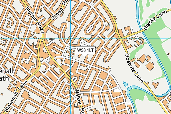WS3 1LT map - OS VectorMap District (Ordnance Survey) WS3 1LT map - OS VectorMap District (Ordnance Survey)