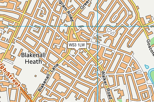 WS3 1LW map - OS VectorMap District (Ordnance Survey) WS3 1LW map - OS VectorMap District (Ordnance Survey)