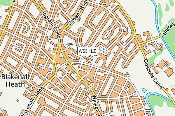 WS3 1LZ map - OS VectorMap District (Ordnance Survey) WS3 1LZ map - OS VectorMap District (Ordnance Survey)