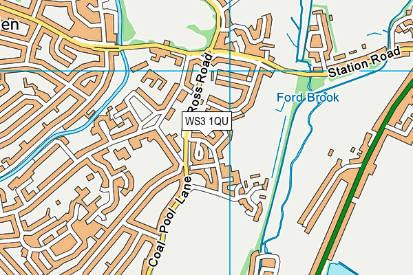 WS3 1QU map - OS VectorMap District (Ordnance Survey) WS3 1QU map - OS VectorMap District (Ordnance Survey)
