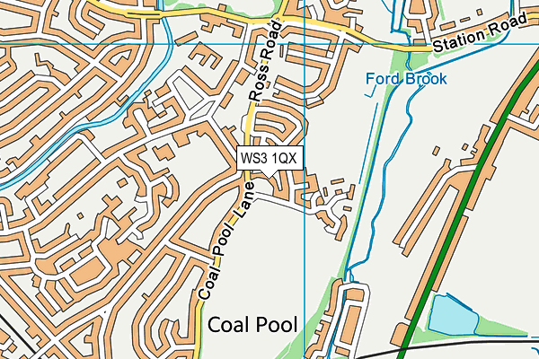 WS3 1QX map - OS VectorMap District (Ordnance Survey) WS3 1QX map - OS VectorMap District (Ordnance Survey)