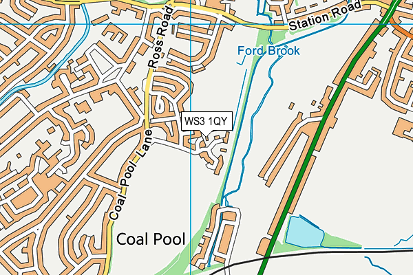 WS3 1QY map - OS VectorMap District (Ordnance Survey) WS3 1QY map - OS VectorMap District (Ordnance Survey)