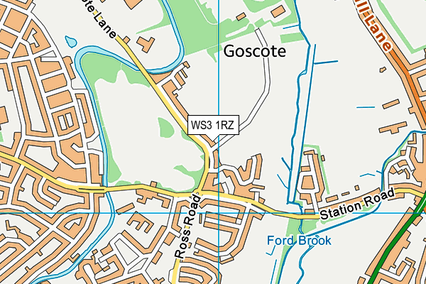 WS3 1RZ map - OS VectorMap District (Ordnance Survey)
