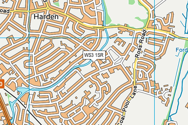 WS3 1SR map - OS VectorMap District (Ordnance Survey) WS3 1SR map - OS VectorMap District (Ordnance Survey)