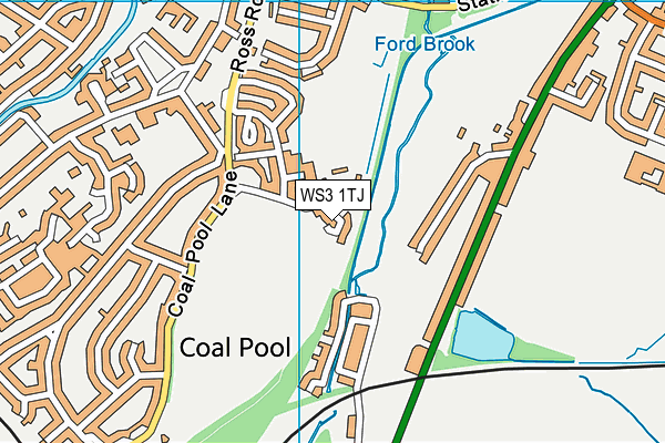 WS3 1TJ map - OS VectorMap District (Ordnance Survey) WS3 1TJ map - OS VectorMap District (Ordnance Survey)