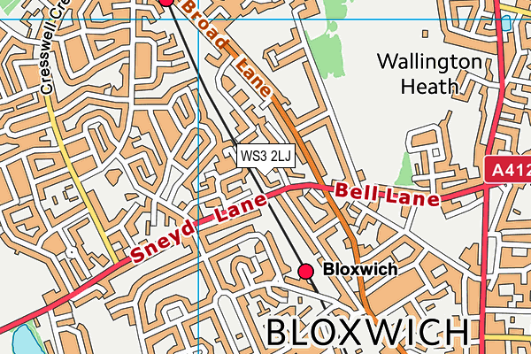 WS3 2LJ map - OS VectorMap District (Ordnance Survey) WS3 2LJ map - OS VectorMap District (Ordnance Survey)