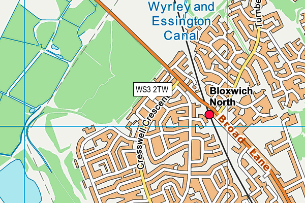 WS3 2TW map - OS VectorMap District (Ordnance Survey) WS3 2TW map - OS VectorMap District (Ordnance Survey)