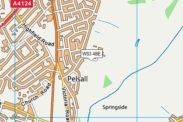 WS3 4BE map - OS VectorMap District (Ordnance Survey) WS3 4BE map - OS VectorMap District (Ordnance Survey)