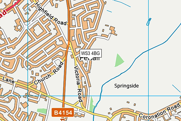 WS3 4BG map - OS VectorMap District (Ordnance Survey) WS3 4BG map - OS VectorMap District (Ordnance Survey)