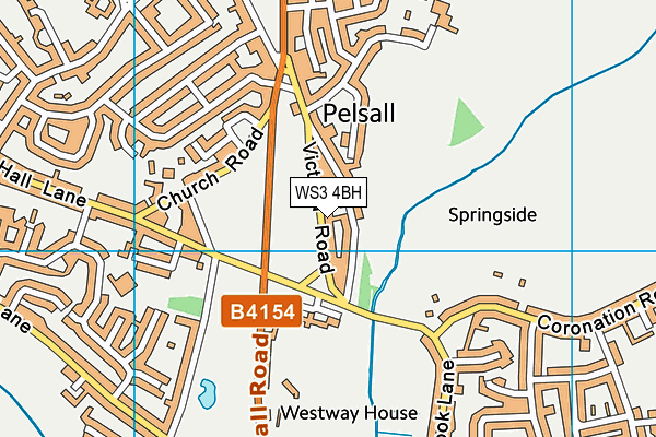 WS3 4BH map - OS VectorMap District (Ordnance Survey) WS3 4BH map - OS VectorMap District (Ordnance Survey)