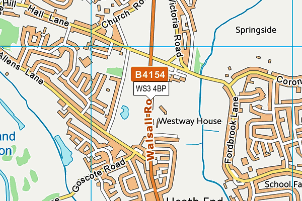 WS3 4BP map - OS VectorMap District (Ordnance Survey) WS3 4BP map - OS VectorMap District (Ordnance Survey)