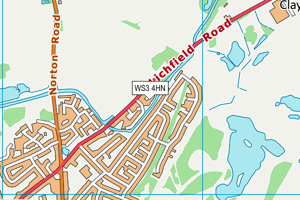 WS3 4HN map - OS VectorMap District (Ordnance Survey) WS3 4HN map - OS VectorMap District (Ordnance Survey)