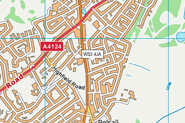 WS3 4JA map - OS VectorMap District (Ordnance Survey) WS3 4JA map - OS VectorMap District (Ordnance Survey)
