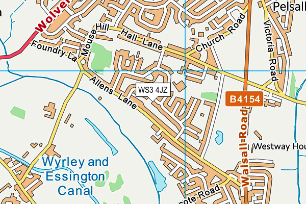 WS3 4JZ map - OS VectorMap District (Ordnance Survey) WS3 4JZ map - OS VectorMap District (Ordnance Survey)