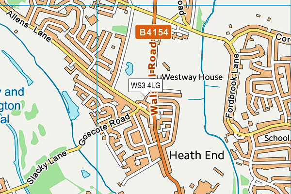WS3 4LG map - OS VectorMap District (Ordnance Survey) WS3 4LG map - OS VectorMap District (Ordnance Survey)