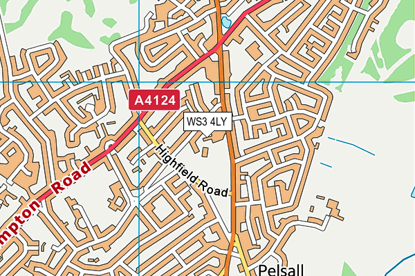 WS3 4LY map - OS VectorMap District (Ordnance Survey) WS3 4LY map - OS VectorMap District (Ordnance Survey)