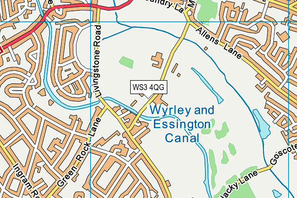 WS3 4QG map - OS VectorMap District (Ordnance Survey) WS3 4QG map - OS VectorMap District (Ordnance Survey)