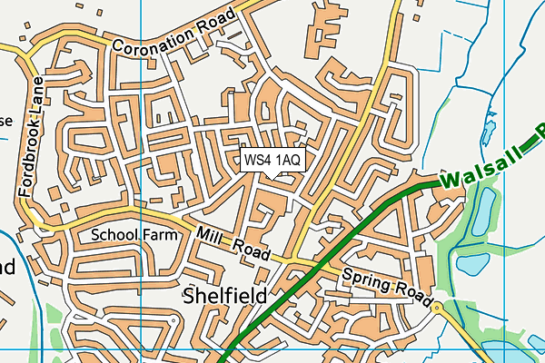 WS4 1AQ map - OS VectorMap District (Ordnance Survey) WS4 1AQ map - OS VectorMap District (Ordnance Survey)
